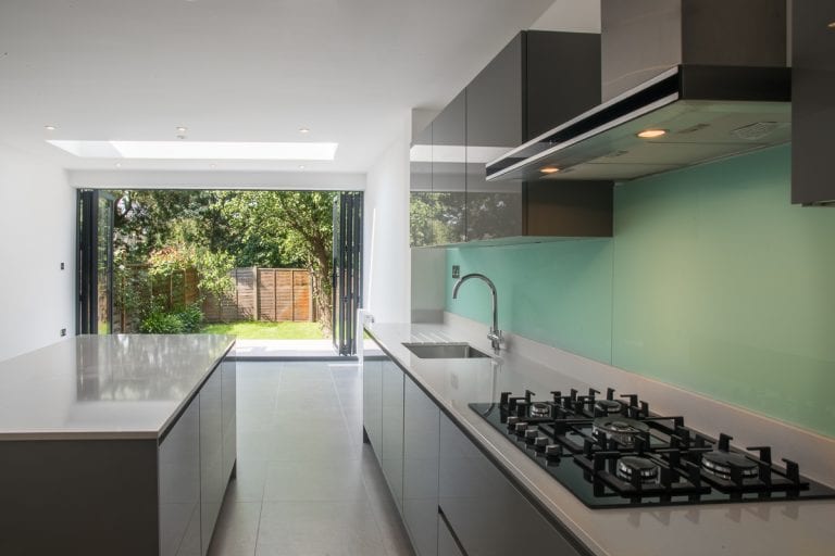 Refurbished Kitchen Showing Sinks and Taps
