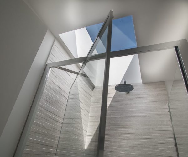 Loft conversion with bathroom and skylight