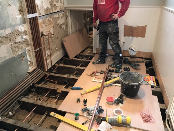 Bathroom to shower room update in Wimbledon